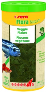 Sera Flora Nature растительный корм для рыб, 1000 мл, 210г