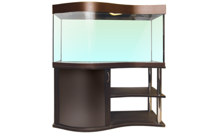 Аквариум Волна 300 л (300*450/550*600), стекло 8 мм, с крышкой и светильником, тумбой МДФ