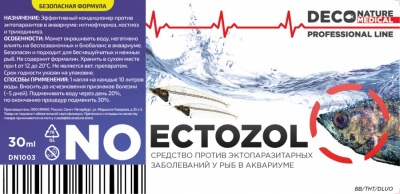 DECO NATURE MEDICAL NOECTOZOL - Средство против эктопаразитов и ихтиофтириоза, с пипеткой, 50 мл