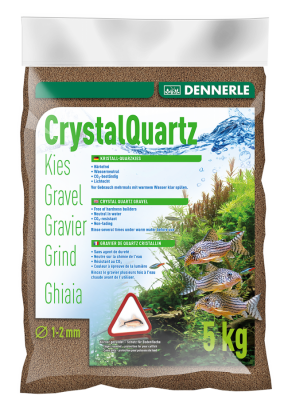 Dennerle Kristall-Quarz, гравий фракции 1-2 мм, цвет темно-коричневый, 5 кг
